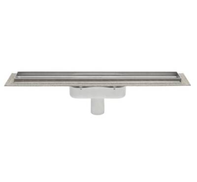 Aco - Duş Kanalı T L=300mm Sabit "Perfore" Çerçeveli Kanal Gövdesi, Dikey Çıkış DN50 - M.90.S2A.004