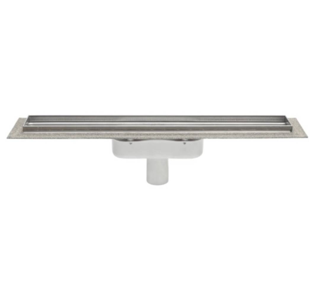 Aco - Duş Kanalı T L=300mm Sabit "Perfore" Çerçeveli Kanal Gövdesi, Dikey Çıkış DN50 - M.90.S2A.004 - 1