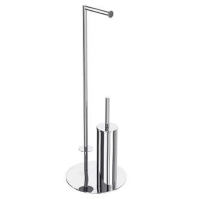 Bocchi Ayaklı Tuvalet Kağıtlık ve Fırçalık Krom 3055-0007 - 1