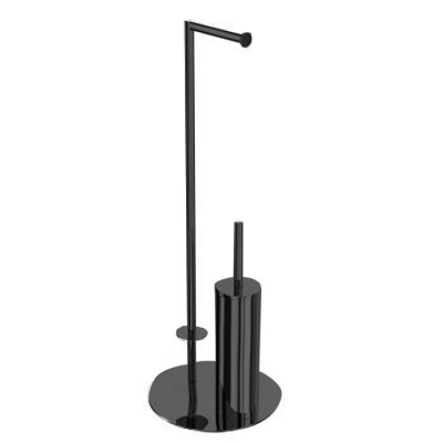 Bocchi Ayaklı Tuvalet Kağıtlık ve Fırçalık Siyah 3055-0007-AB - 1