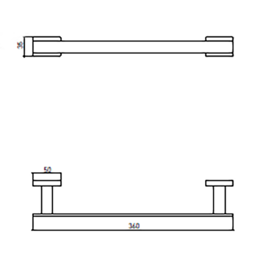 Bocchi Matera Havluluk Uzun 350 Mm, Siyah 3021-0006-AB - 2