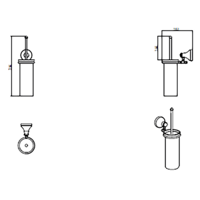 Bocchi - Nuova Krom Tuvalet Fırçalık - 3022-0011