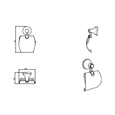 Bocchi - Nuova Krom Tuvalet Kağıtlık - 3022-0007 - 2