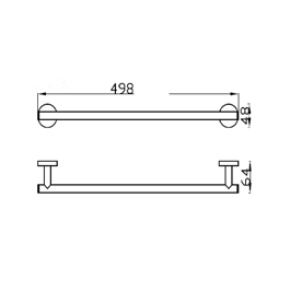 Bocchi - Piave Havluluk Uzun 498 mm Krom - 3015-0013 - 2