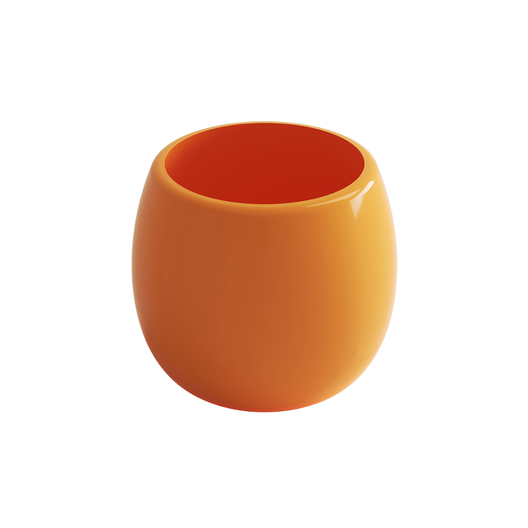 Bocchi Uovo Seramik Diş Fırçalık Parlak Mandalina Sarısı - 3023-021-0003 - 1