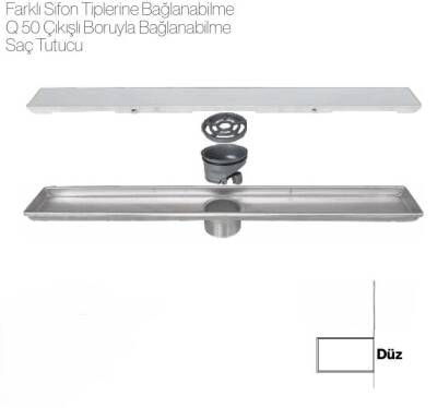 Dasa - 60 cm Klasik Seri Duş Kanalı Çakmaklı – Hızlı Akış (Fast Flow) - PLD01-60