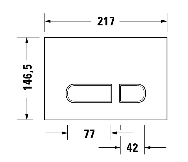 Duravit - A1 Kumanda Paneli, Parlak Beyaz - WD5001011000-TESHIR - 4