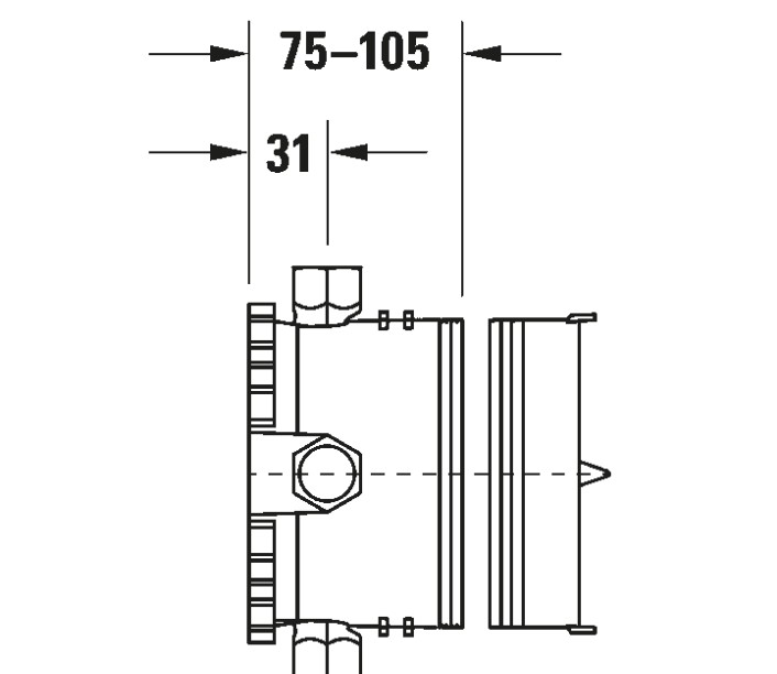 Duravit - B.1 Ankastre Duş Bataryası (Sıva Altı Grubu) - GK0900000-TESHIR - 4
