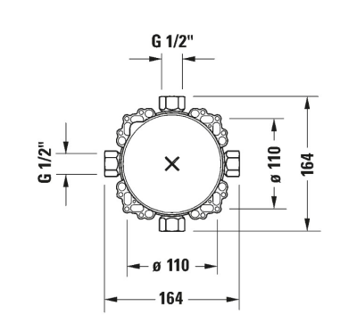Duravit - B.1 Ankastre Duş Bataryası (Sıva Altı Grubu) - GK0900000-TESHIR - 5
