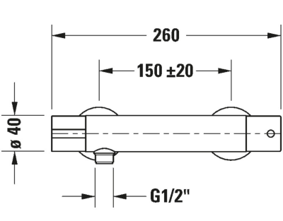 Duravit - B.1 Termostatik Duş Bataryası - B14220000010-TESHIR - 6
