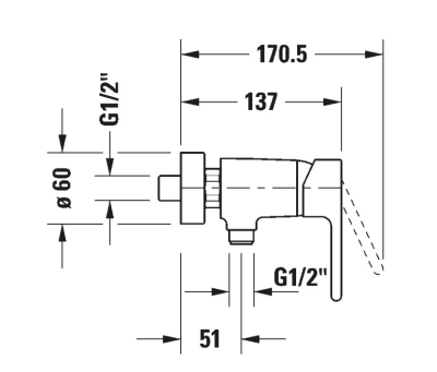 Duravit - B.2 Banyo Duş Bataryası - B24230000010-TESHIR - 2