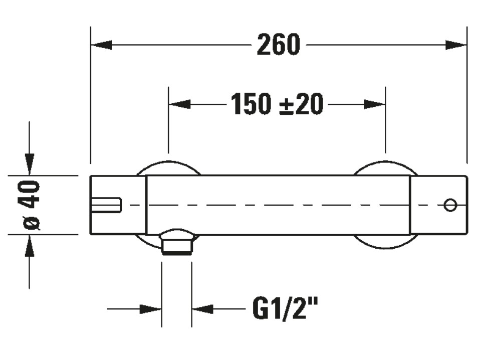 Duravit - B.2 Termostatik Duş Bataryası - B24220000010-TESHIR - 4