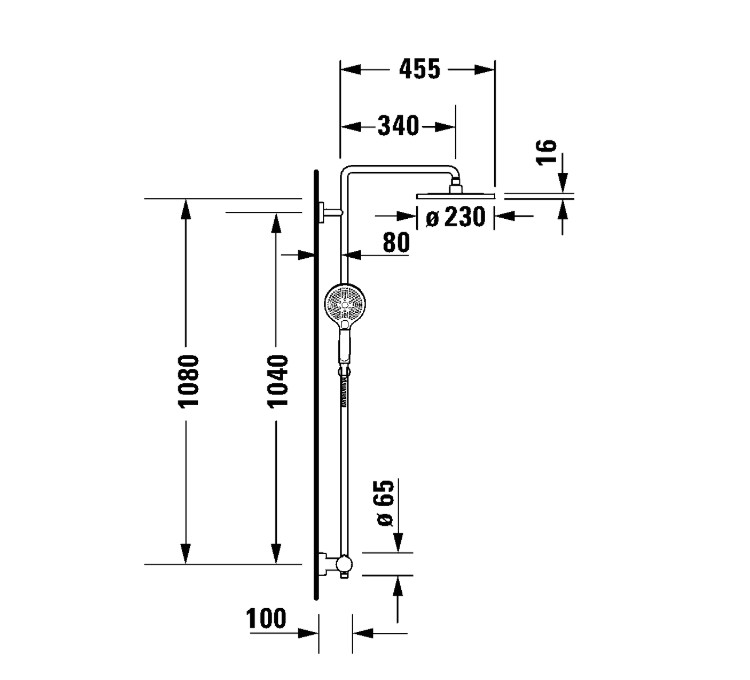 Duravit - C.1 Termostatik Duş Bataryalı Duş Sistemi - C14280008010-TESHIR - 4
