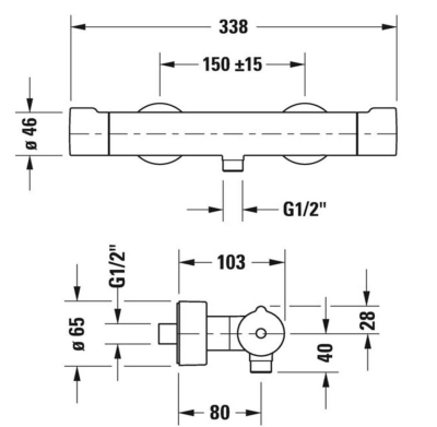 Duravit - C.1 Termostatik Duş Bataryası - C14220000010-TESHIR - 2