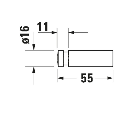 Duravit -D-Code Askı, Krom - 0099041000-TESHIR - 3