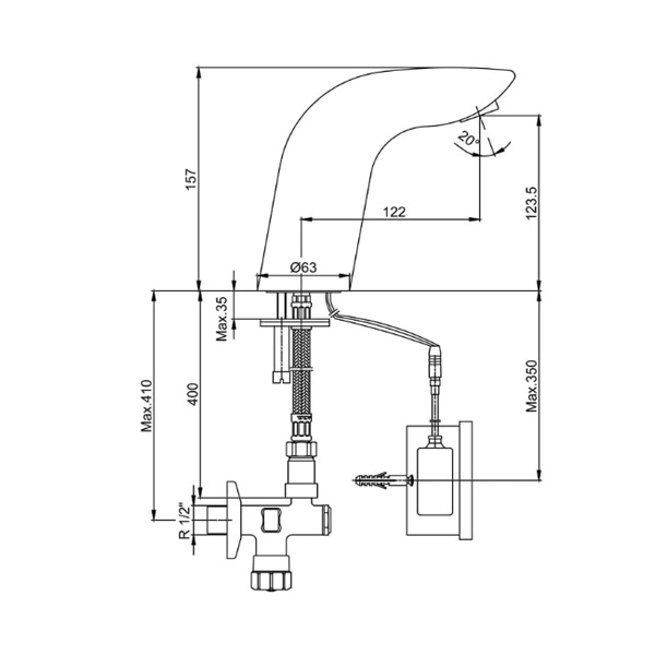 ECA Fotoselli Lavabo Bataryası Pilli - 102108234-TESHIR - 2