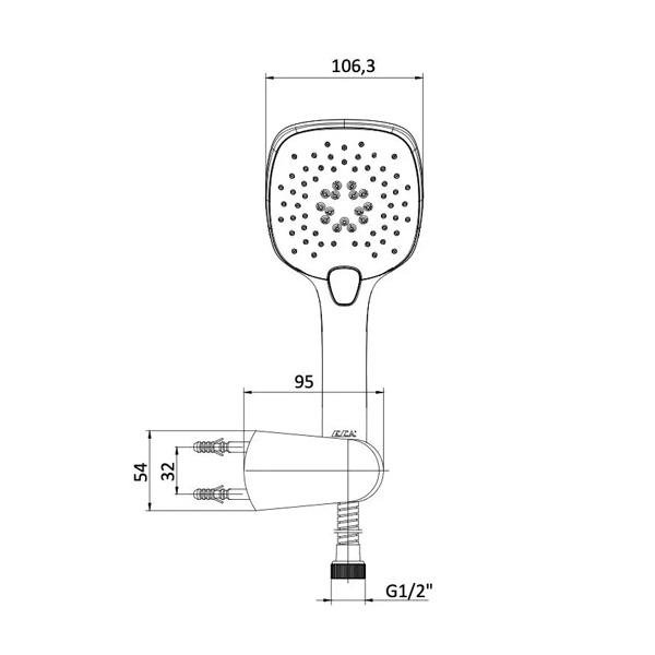 ECA Icon Mafsallı El Duşu Seti -102117366-TESHIR - 2