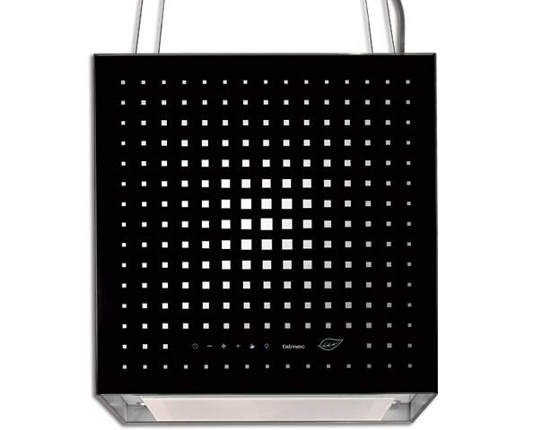 Falmec - ADA 43 cm Ada Tipi Davlumbaz – Beyaz / Siyah Cam, E.ion® Teknoloji, Perimetrik Emiş, LED Aydınlatma - CERI42.EOP6ŞZZZN441F-TESHIR - 1