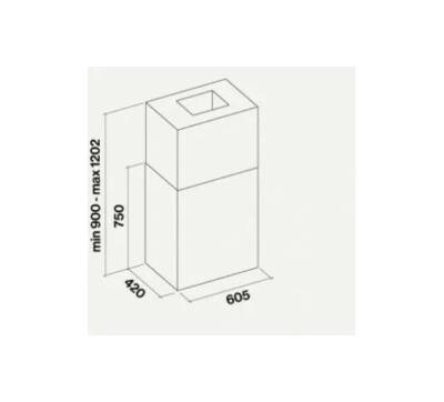 Falmec ALTAIR DESIGN Cappa isola cm 60 - acciaio inox - motore 800 m3/h İnox Ada Davlumbaz - CVOI60.E0P2şZZZI491F-TESHIR - 5