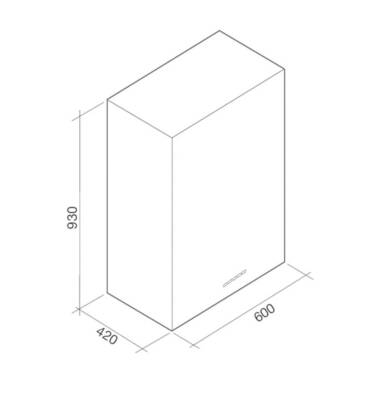 Falmec - Fasteel Altair Top Duvar Tipi Davlumbaz 60 cm (220–240 V) - CVON60.E10P2#ZZZX491F-TESHIR - 2