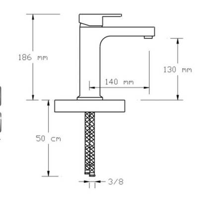 FOMA - Mix 3002-BR Falcon Rose Siyah Lavabo Bataryası - 2202BR - 2