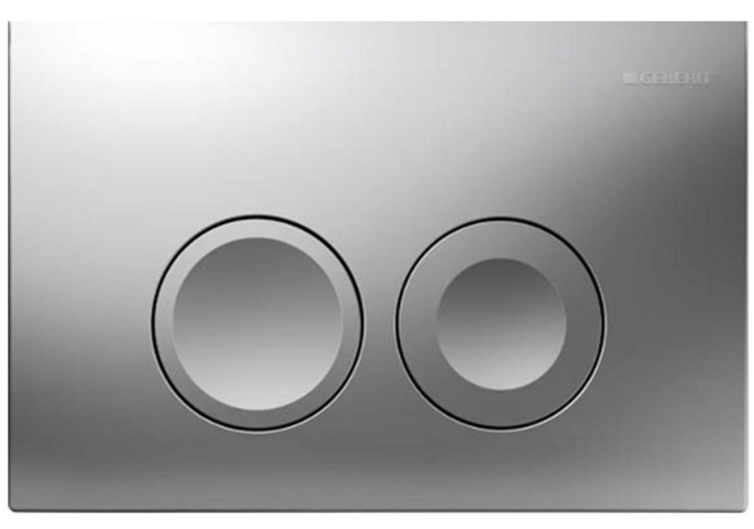 Geberit - Delta 21 Kumanda Kapağı-Çift Basmalı-Mat Krom -115.125.46.1 - 1