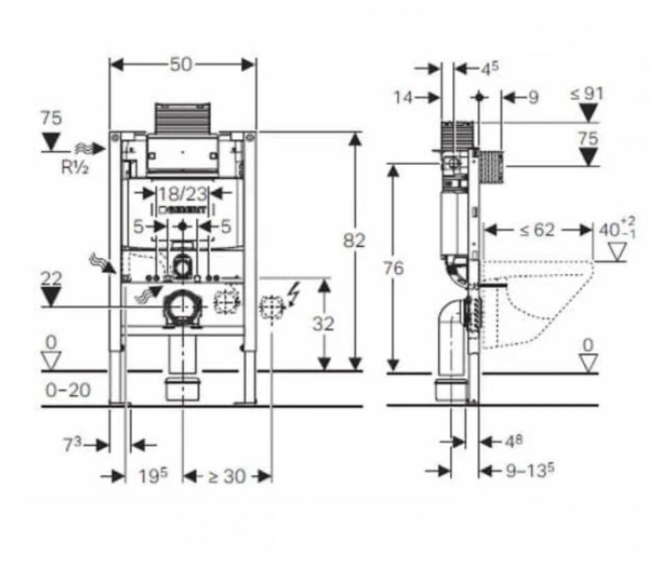 Geberit - Geberıt Alpha Gömme Rezervuar 11 cm - 110.130.001 - 2