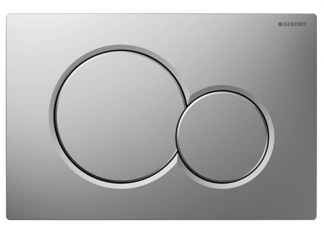 Geberit - Sigma01 Kumanda Paneli, Çift Basmalı, Mat Krom - 115.770.46.5 - 1