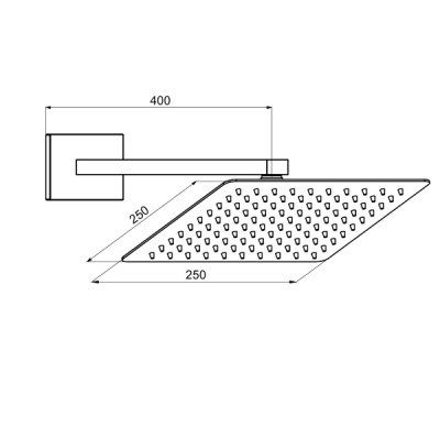 GPD Ankastre Duş Başlığı (Duvardan_250X250) - ADS29-S-TESHIR