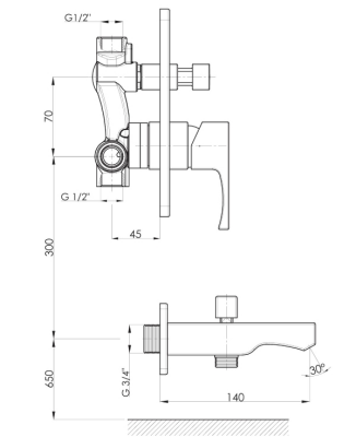 GPD Fuego Tam Ankastre Banyo Bataryası - MTA105-TESHIR - 2
