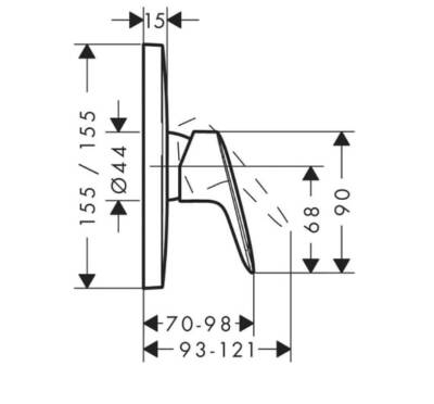 Hansgrohe - Logis Ankastre Duş Bataryası Krom - 71605000 - 2