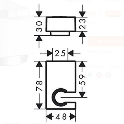 Hansgrohe - Porter E Duş Askısı - 28387000 - 2