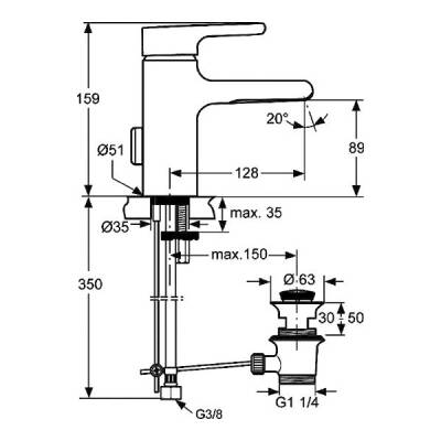 Ideal Standard Attitude Lavabo Bataryası - A4598AA-TESHIR - 2