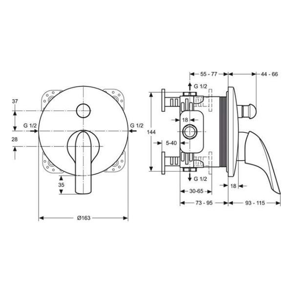 Ideal Standard CeraPlan Banyo Bataryası - A4712AA-TESHIR - 2