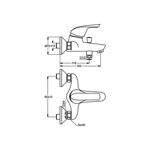 Ideal Standard Ceraplan Banyo Bataryası - B3697AA-TESHIR - 4