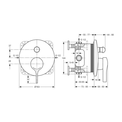 Ideal Standard Ideal Melange Ankastre Banyo Bataryası - A4720AA-TESHIR - 4