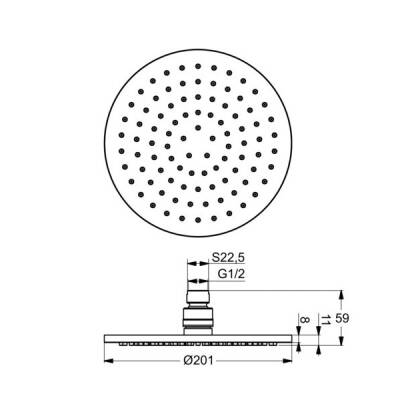 Ideal Standard IdealRain Tepe Duşu 20 cm -  B9442AA-TESHIR - 2