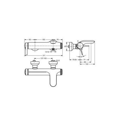 Ideal Standard Melange Banyo Bataryası - A4271AA-TESHIR - 4