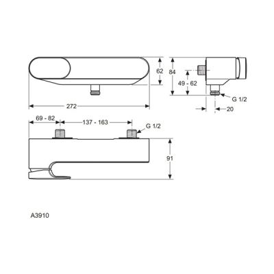 Ideal Standard Moments Duş Bataryası - A3910AA-TESHIR - 4