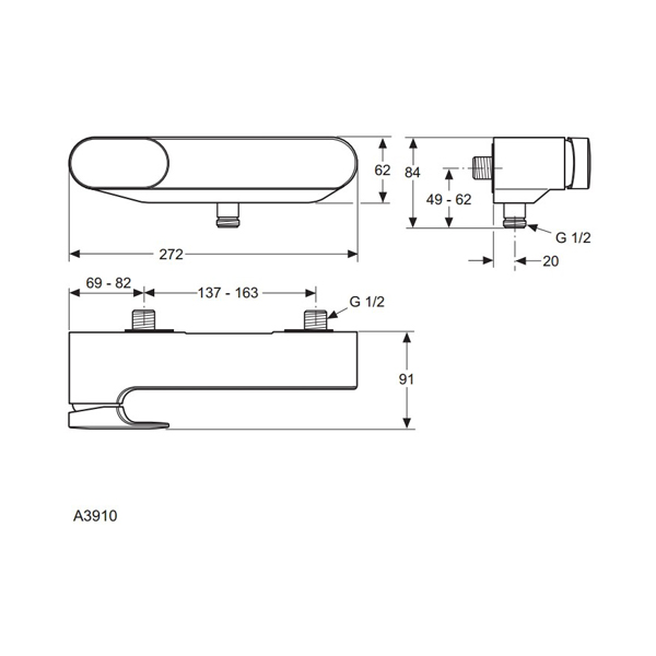 Ideal Standard Moments Duş Bataryası - A3910AA-TESHIR - 4