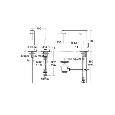 Ideal Standard Simply İki Delikli Lavabo Bataryası -  A4477AA-TESHIR - 2