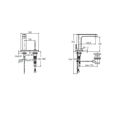 Ideal Standard Simply İki Delikli Lavabo Bataryası - A4479AA-TESHIR - 4