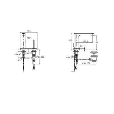 Ideal Standard Simply İki Delikli Lavabo Bataryası - A4479AA-TESHIR - 2