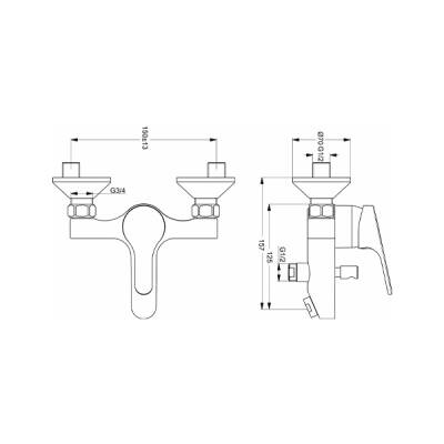 Ideal Standard Slimline II Banyo Bataryası - B8587AA-TESHIR - 2