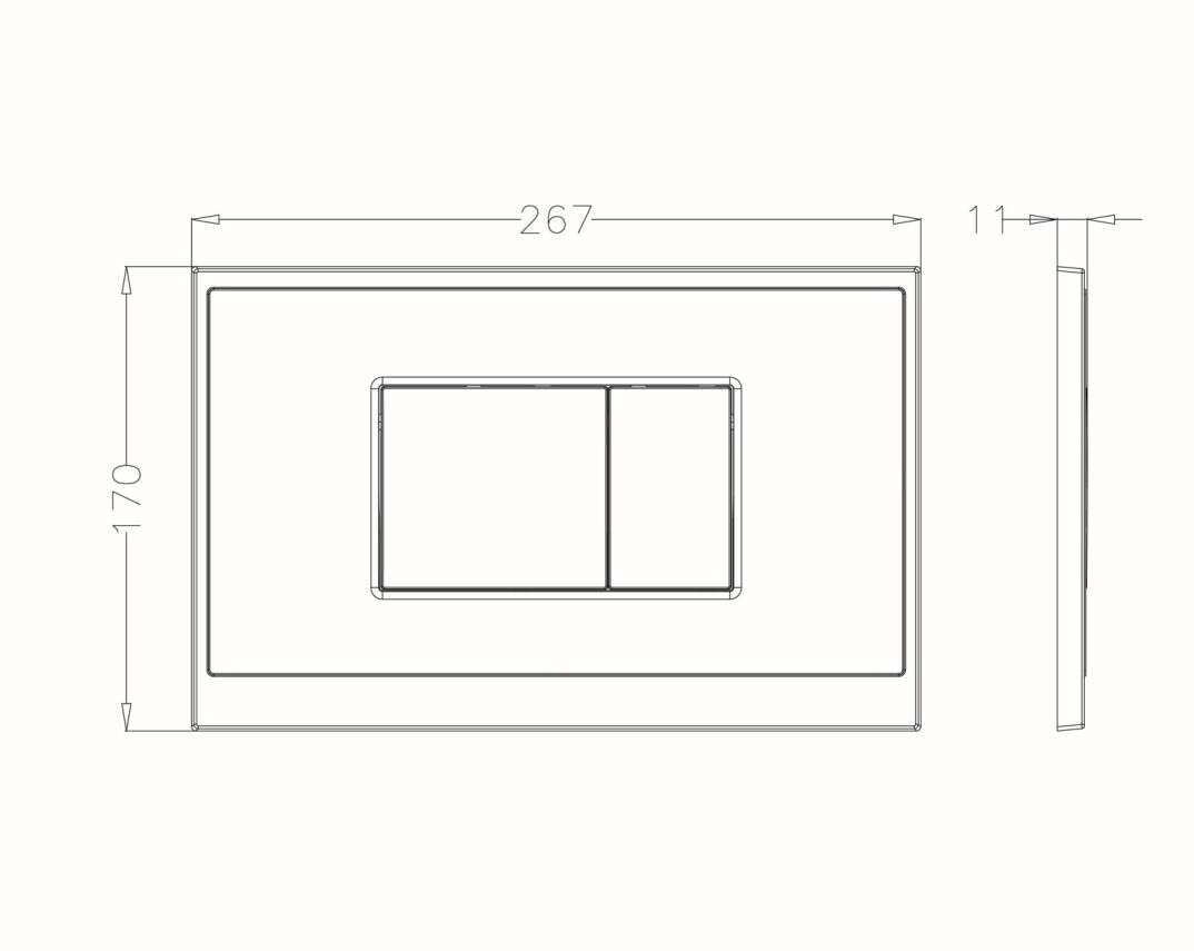 Japar - Klaros Parlak Krom Kumanda Paneli - 500001 - 2