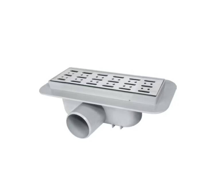 Japar - Lineer 20 cm Duş Kanalı, Kare Desenli, 50 Yandan ya da Alttan Çıkışlı Kullanılabilir - 55026 - 1