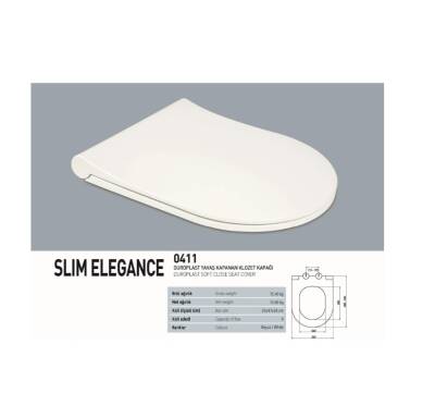 Nkp - Duroplast Slım Elegance Yavaş Kapanan Klozet Kapak - 0411