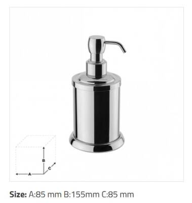 Sonia - Classico Tezgah Üstü Sıvı Sabunluk, Krom - 90211/CR-TESHIR