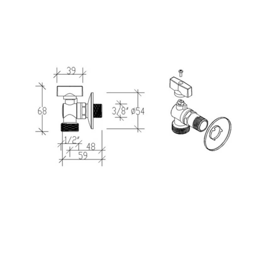 Tema - Çamaşır Makine Musluğu 3/4″ - 69120 - 2